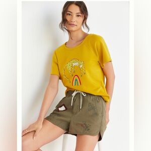 Anthropology Jarmel by Jarmel Leopard Rainbow‎ Graphic Tee